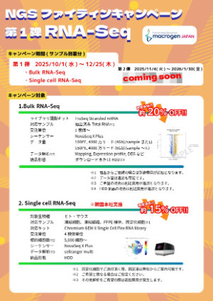 【マクロジェン・ジャパン】NGSファイティンキャンペーン　第一弾